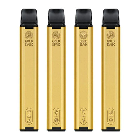 Gold Bar 600 Disposable Vape Pod Puff Pen Device - Box of 10 - Vape Club Wholesale